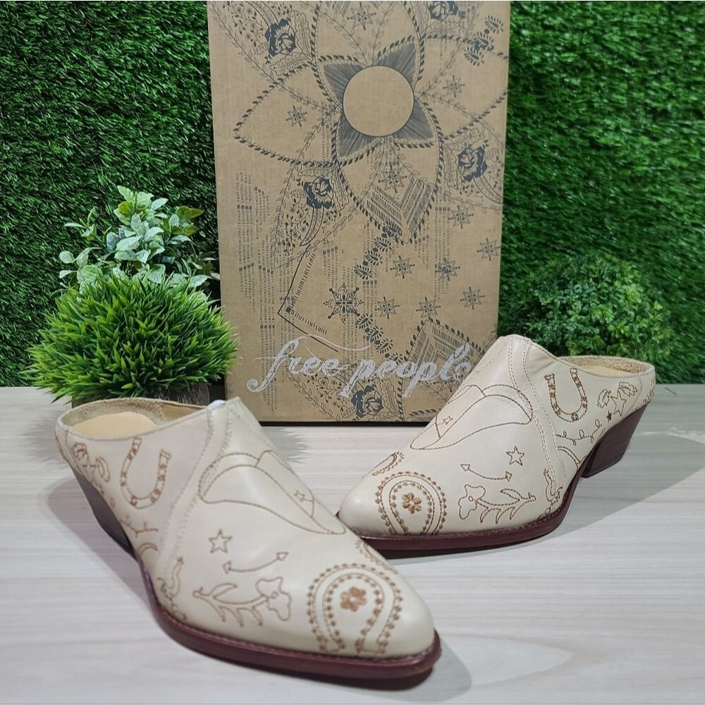 Free People New Frontier Western Mules EU 38 New